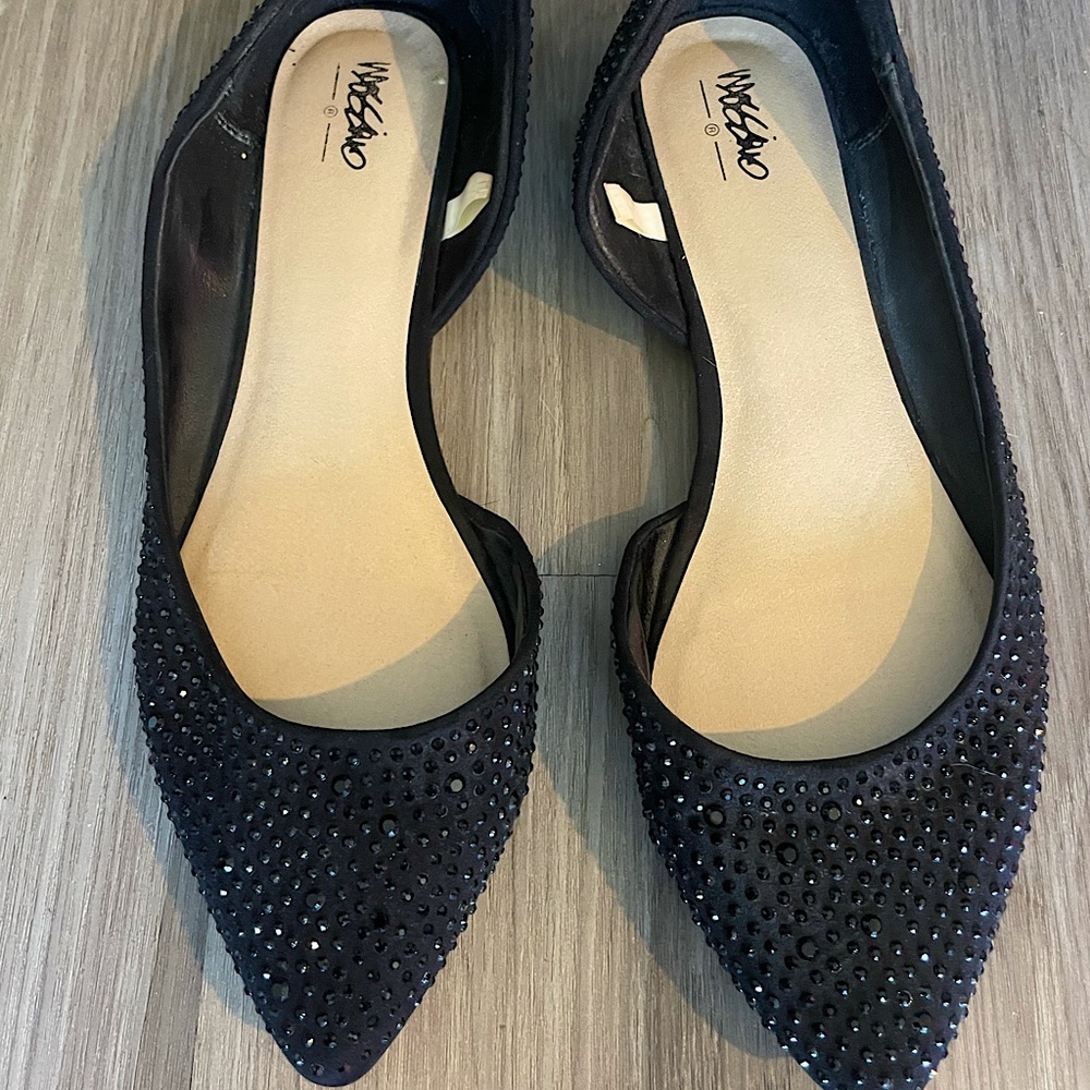 Mission Black Studded Flats